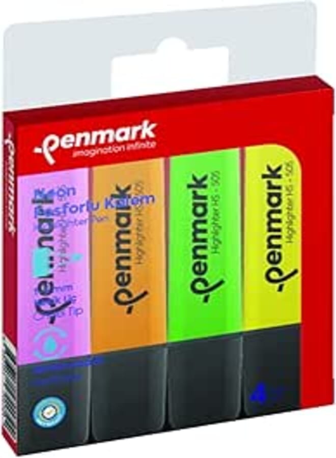 PENMARK Neon Higlighter box of 4